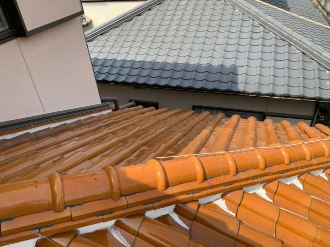 名古屋市守山区本地にてS瓦の棟部分からの雨漏りが発生現場調査にお伺いしました