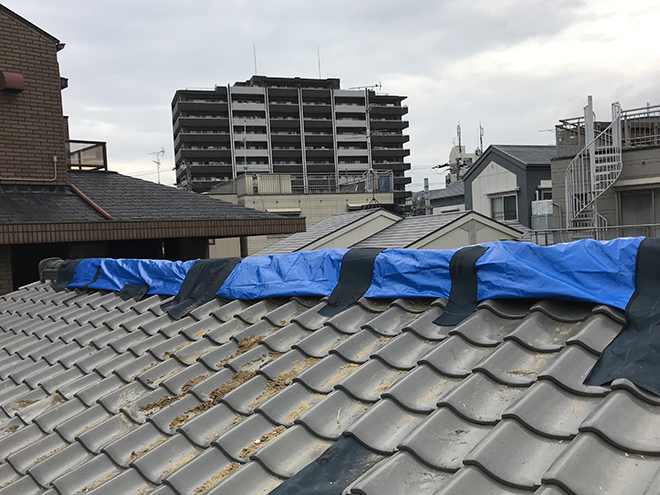 ブルーシート養生