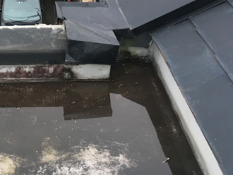 排水不良を起こしている