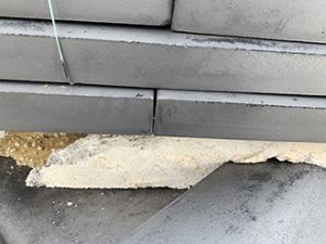 漆喰が剥がれた箇所の拡大