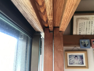 中鴨居の修正　鴨居の調整