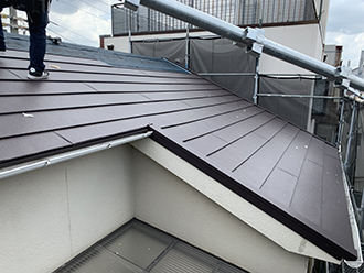 金属屋根の施工