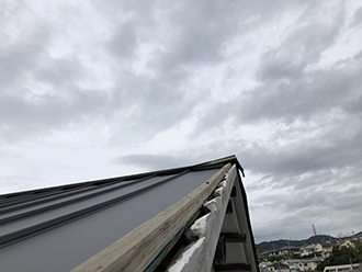 水切り板金がなくなったケラバ