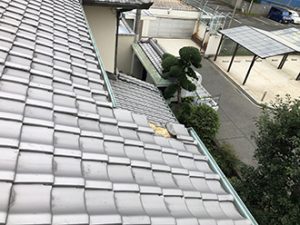 瓦がなくなっている箇所を発見