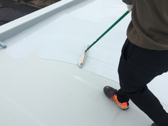 DSカラー・ゼロでウレタン防水塗装