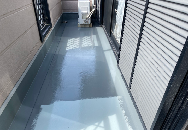 防水工事後のベランダ