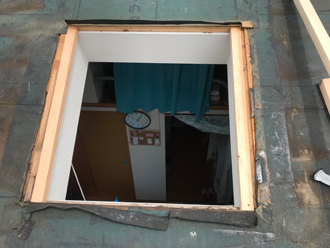 天窓を取り外す