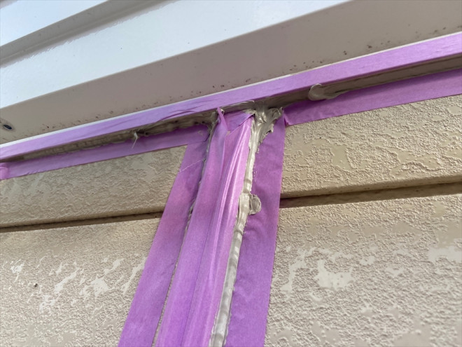 さいたま市西区　サッシ周り　コーキング補修