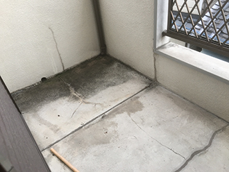 排水口まわりに黒ずみ