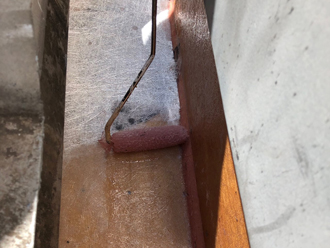 排水ドレンのFRP防水　FRP施工