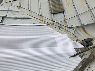施主様が補修を行った屋根