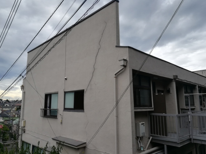 台風による雨漏り調査