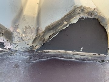 折板屋根のコーキング