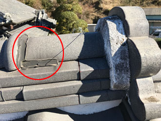 棟にもコーキングが