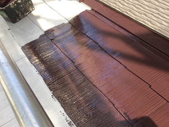 屋根塗装　中塗り