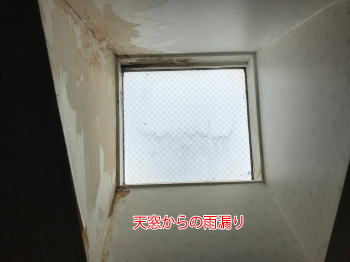 天窓からの雨漏り