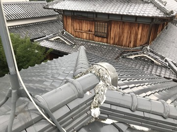 経年劣化した漆喰