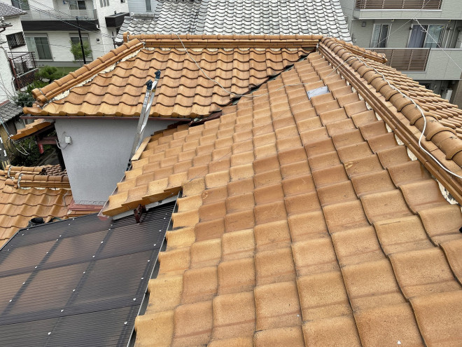 屋根工事前全景写真