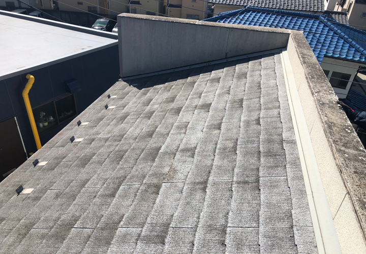 川崎市川崎区渡田の雨漏りが発生したスレート屋根