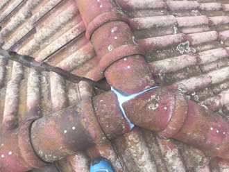 国分寺市戸倉で雨漏りがしている棟を棟取り直し工事で改善