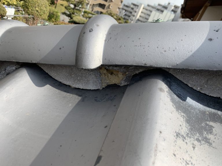 漆喰の剥がれズーム