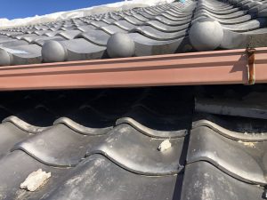 漆喰が剥がれた箇所があります