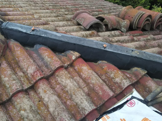 棟取り直し工事　漆喰設置