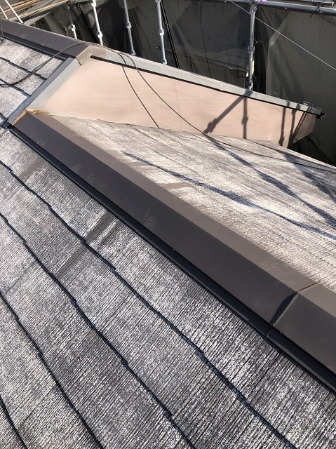 板金設置後の屋根