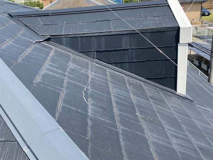 工事前のスレート屋根