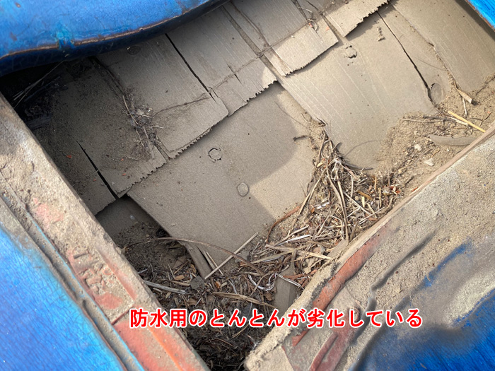 防水紙・とんとんの劣化