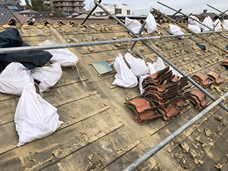 瓦屋根からの葺き替え