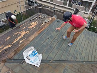 既存スレートの撤去