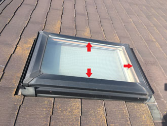 屋根に登って確認