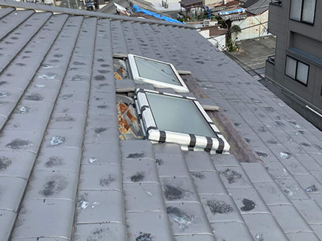 補修されたトップライト