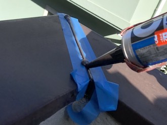 笠木のシーリング補修