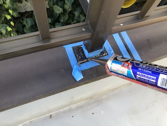 笠木のシーリング補修