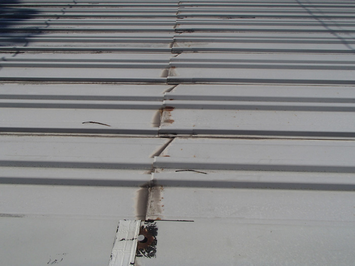 車庫の屋根の雨漏り調査