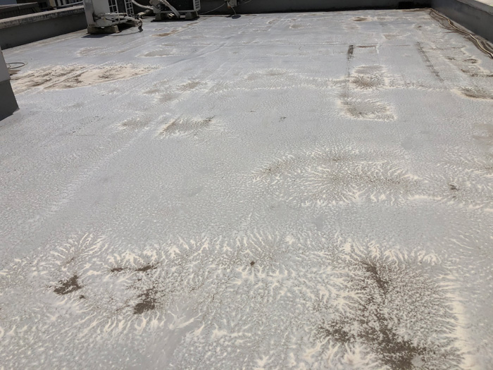 ひび割れた陸屋根