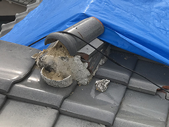 被害を受けた棟