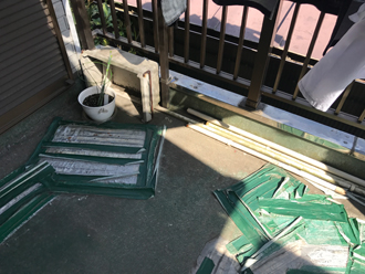 床が傷んでいる