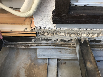 ベランダの雨漏り箇所