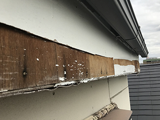 劣化した鼻隠し