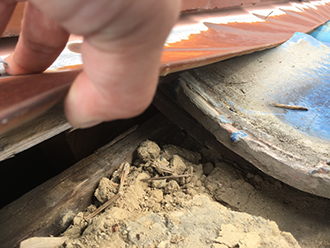 瓦の下地の腐食