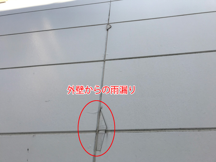 外壁からの雨漏り
