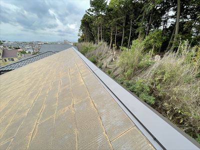 棟板金交換工事を実施