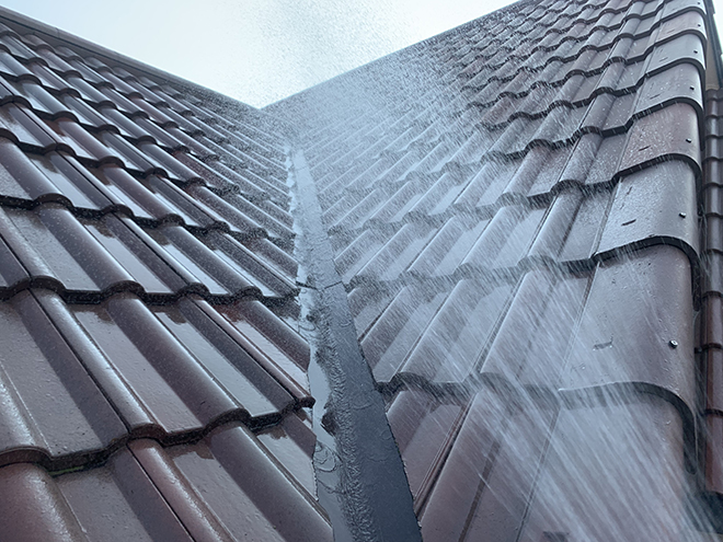 散水試験の様子