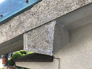 破風のクラック修繕後
