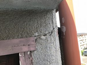 構造クラック補修前