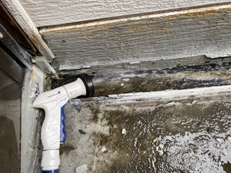 散水試験の様子