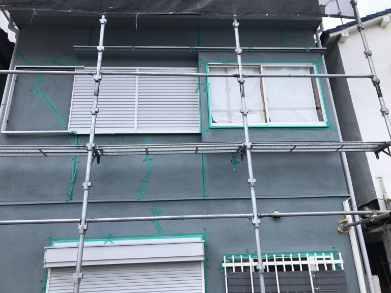 外壁補修中
